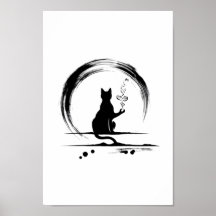 Zen Cat's Meditatie Poster