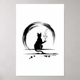 Zen Cat's Meditatie Poster