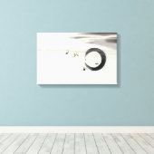 Zen Circle Enso Koi Brush Painting Art Canvas Afdruk (Insitu (Houten vloer))