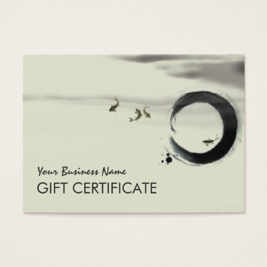 Zen Circle Enso Koi Brush Peinture Art (Devant)