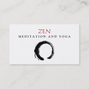 Zen Circle Enso Yoga en Meditation Buddhist 3 Visitekaartje