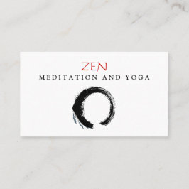 Zen Circle Enso Yoga en Meditation Buddhist 3 Visitekaartje