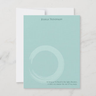 Zen Circle Flat Note Card (blauw) Notitiekaartje