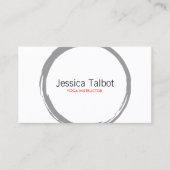 ZEN CIRCLE in grijs en wit Visitekaartje (Voorkant)
