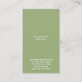 ZEN CIRCLE in MOSS GROEN Visitekaartje (Achterkant)