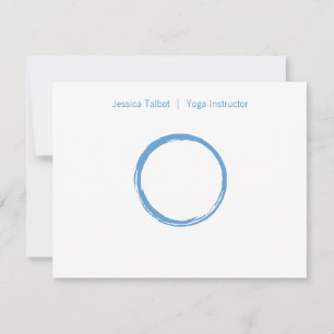 ZEN CIRCLE IN SKY BLUE Flat Notecard Notitiekaartje