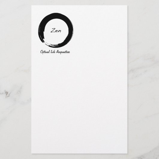 Zen Circle met logo Briefpapier (Voorkant)