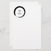 Zen Circle met logo v2 Briefpapier (Voorkant / Achterkant)