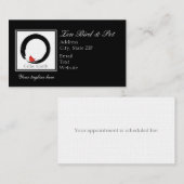 Zen Circle with Christmas Cardinal Afsprakenkaartje (Voorkant / Achterkant)