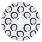 Zen Circle with Christmas Cardinal Kerstboom Rok (Voorkant)