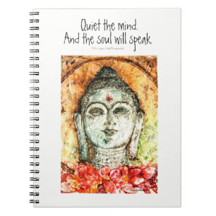 Zen Citaat Boeddha Aquarel Kunst Spiraal Notebook Notitieboek