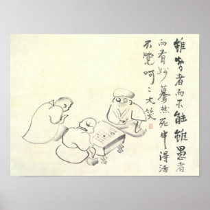 Zen Classics - Gibon Sengai - Gans & Heron Poster