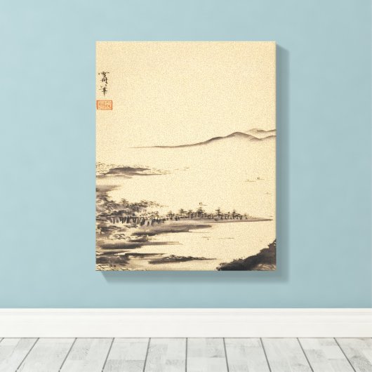 Zen Classics - Sesshu - Herfstlandschap Canvas Afdruk (Insitu (Houten vloer))
