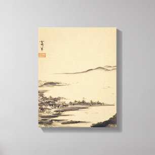 Zen Classics - Sesshu - Herfstlandschap Canvas Afdruk