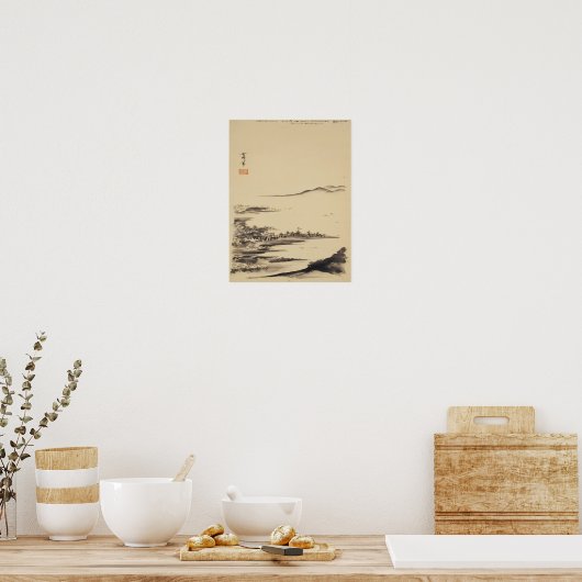 Zen Classics - Sesshu - Herfstlandschap Poster (Keuken)