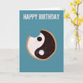 Zen Cookie Yin and Yang Birthday Kaart (Gele Bloem)