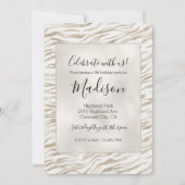 Zen Cream White Cocoa Brown Zebra Print Kaart (Voorkant)