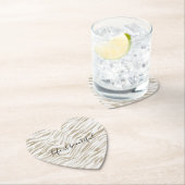 Zen Cream White Cocoa Brown Zebra Print Kartonnen Onderzetters (Insitu)