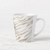 Zen Cream White Cocoa Brown Zebra Print Latte Mok (Rechts)