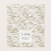 Zen Cream White Zebra Print Dank u Kaart (Buitenkant ongevouwen)