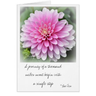 Zen de carte de voyage de dahlia de simplicité