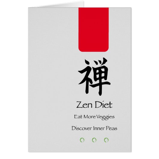 Zen Diet Mangez Plus De Carte Verticale Légume (Devant)