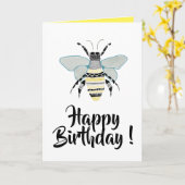 Zen doodle bumblebee verjaardagskaart kaart (Gele Bloem)