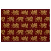 Zen d'or Koi sur le tissu rouge (Fat Quarter)