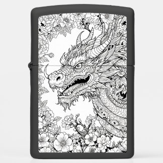 Zen Draak - Monochrome Inkt Illustratie