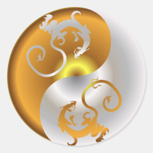 Zen Dragons Ronde Sticker