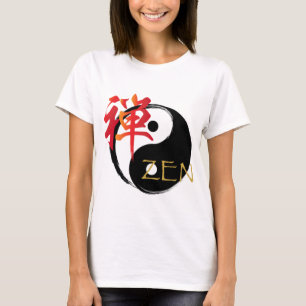 Zen en Yin Yang Symbol Women's T Shirts