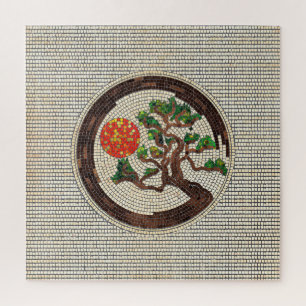 Zen Enso Circle en Bonsai Tree Mosaic Legpuzzel