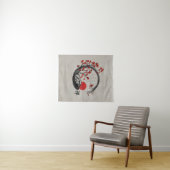 Zen Enso Circle en Sakura Branches Wandkleed (In Situ (horizontaal))
