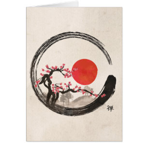 Zen Enso Circle en Sakura Tree