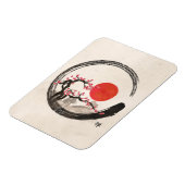 Zen Enso Circle en Sakura Tree Magneet (Linkerzijde)
