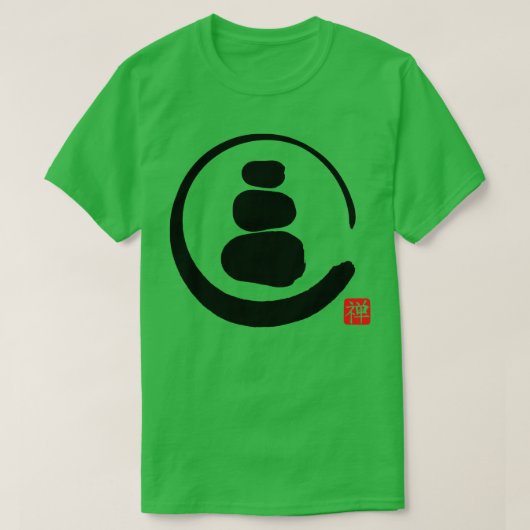 Zen Enso Circle en Zen-stenen T-shirt (Design voorkant)