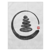 Zen Enso Circle en Zen stenen - Waterverf Tafelkleed (Voorkant)