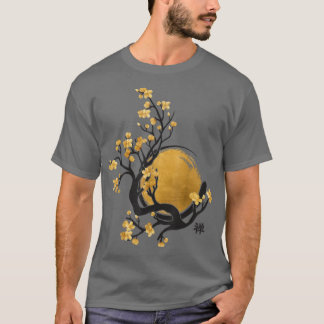 Zen Enso Circle, Sun en Sakura Blossom T-shirt