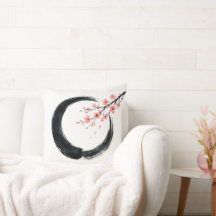 Zen Enso Cirkel Japanse Inktkunst Kussen