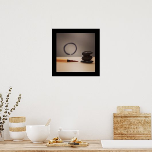 Zen Enso en Calligraphy Brush Poster (Keuken)