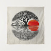 Zen Enso Sunset Wandkleed (Voorkant)