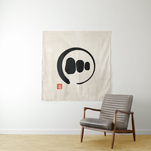 Zen Enzo Circle en Zen-stenen Wandkleed (In Situ (horizontaal))