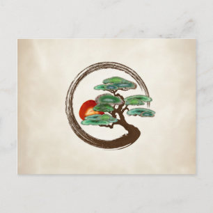 Zen Enzo Geode Bonsai Tree op canvas Briefkaart