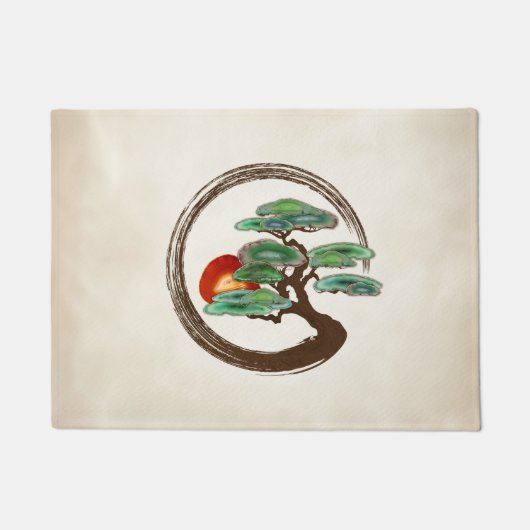 Zen Enzo Geode Bonsai Tree op canvas Deurmat (Voorkant)
