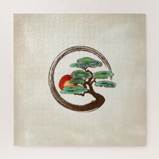 Zen Enzo Geode Bonsai Tree op canvas Legpuzzel (Verticaal)
