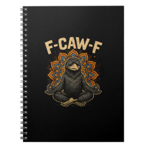 Zen F-Caw-F Kraai Yoga Raaf F-Caw-F Zen Grappig Me Notitieboek