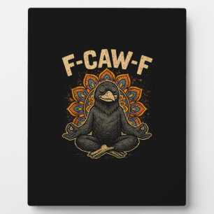 Zen F-Caw-F Kraai Yoga Raven F-Caw-F Zen Grappig M Fotoplaat