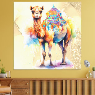 *~* Zen Fantasy CAMEL Regenboog Glitter SC5 Canvas Afdruk