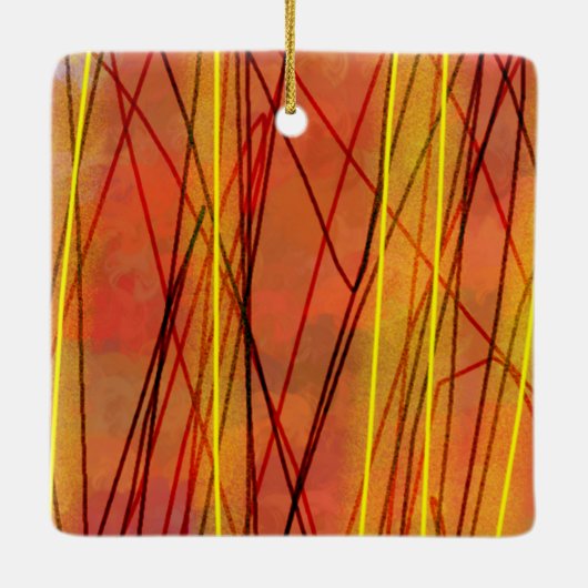 Zen fil rouge carré ornement céramique (Dos)