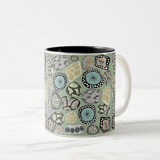Zen Floral Abstract Design Mug (Devant droit)